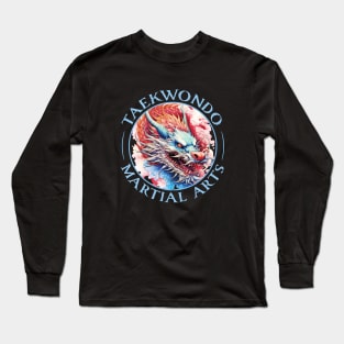 Taekwondo Martial Arts Dragon Long Sleeve T-Shirt